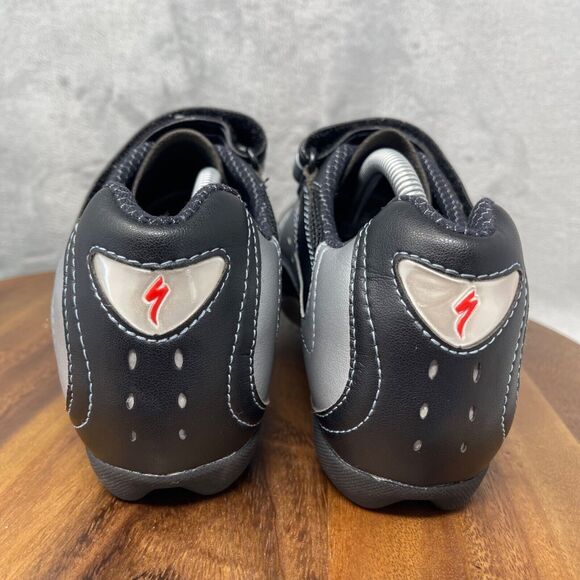 Specialized Cycling Shoes Womens US 9 Silver Black Hook & Loop BG 6103-3540 - Picture 8 of 16